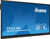 iiyama TE6512MIS-B3AG Signage Display Kiosk design 165.1 cm (65") LCD Wi-Fi 400 cd/m² 4K Ultra HD Black Touchscreen Built-in processor Android 11 24/7