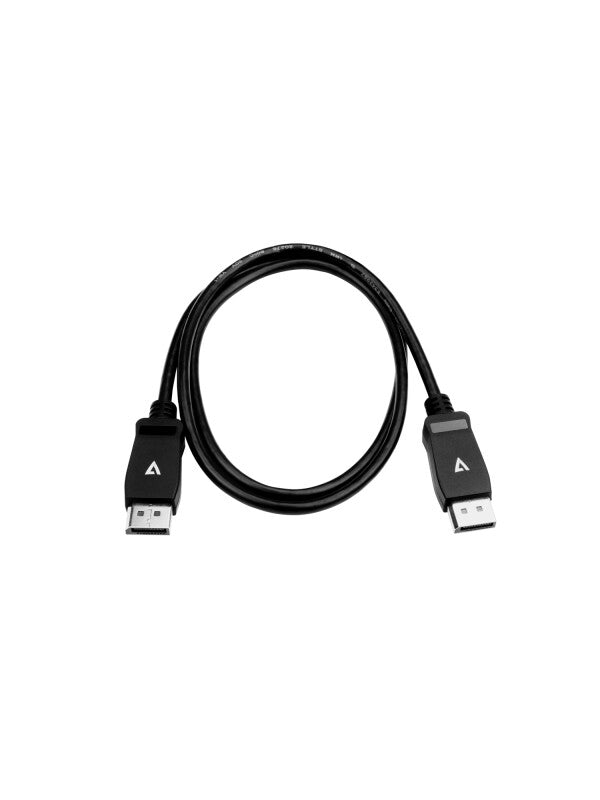 V7 Black Video Cable Pro DisplayPort Male to DisplayPort Male 1m 3.3ft