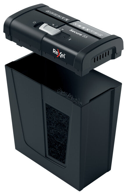 Rexel Secure S5 paper shredder Strip shredding 70 dB Black