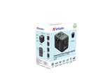 Verbatim UTA-05 65W GaN III Universal Travel Adapter with 2 x USB-C PD & QC 4+ & 2 x USB-A ports