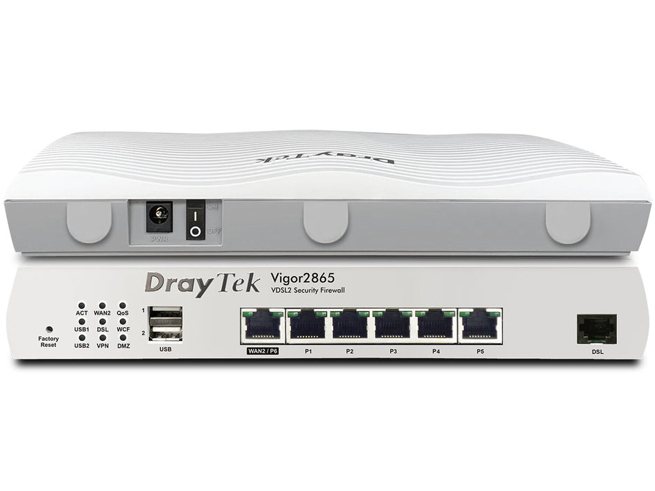 DrayTek Vigor 2865 wired router Gigabit Ethernet Grey, White