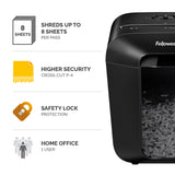 Fellowes LX Series Powershred LX45 paper shredder Cross shredding 70 dB Black