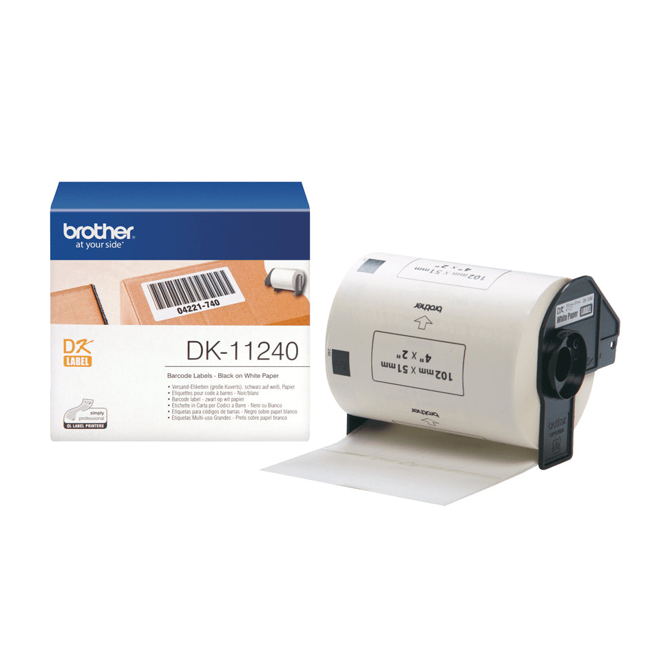 Brother DK-11240 DirectLabel Etikettes white 102mm x 51mm 600 for Brother QL 12-102mm