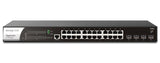 DrayTek VigorSwitch P2282x L2+ Managed 24-Port Gigabit PoE Switch with 4 x 10GbE SFP+ Ports and Power Backup Input