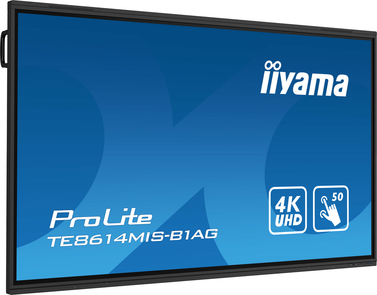 iiyama TE8614MIS-B1AG Signage Display Interactive flat panel 2.17 m (85.6") LCD Wi-Fi 435 cd/m² 4K Ultra HD Black Touchscreen Built-in processor Android 24/7