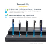 StarTech.com Standalone 1 to 15 USB Thumb Drive Duplicator and Eraser, Multiple USB Flash Drive Copier, System and File and Whole-Drive Copy at 1.5 GB/min, Single and 3-Pass Erase, LCD Display