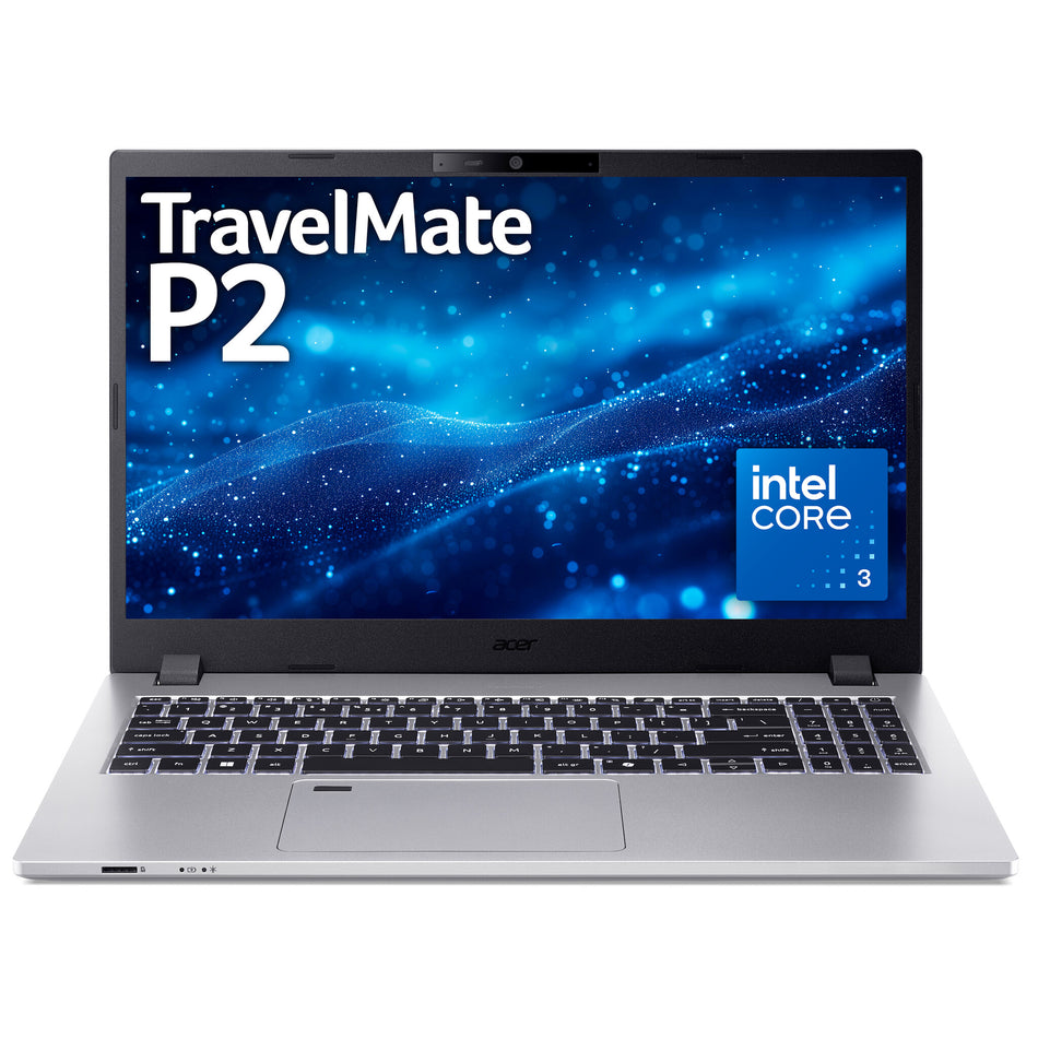 Acer TravelMate P2 TMP215-55 I3100U 8GB/256GB W11P EDU Intel Core 3 100U Laptop 39.6 cm (15.6") Full HD DDR5-SDRAM SSD Wi-Fi 6E (802.11ax) Windows 11 Pro Education Grey