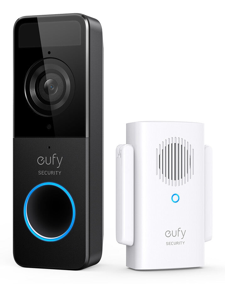 Eufy Security, Wi-Fi Video Doorbell Kit, White, 1080p-Grade Resolution, 120-day Battery, No Monthly Fees, Human Detection, 2-Way Audio, Free Wireless Chime, 16GB Micro-SD Card Included