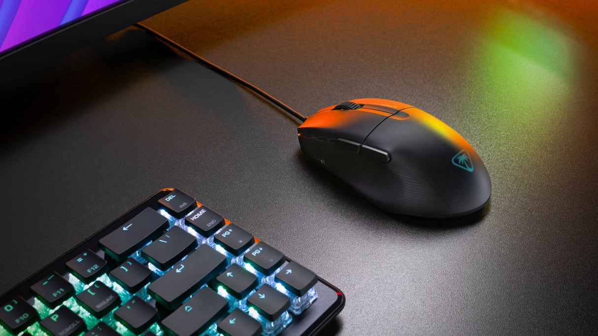 Turtle Beach Pure SEL - Ultra-Light Ergonomic RGB Gaming Mouse, 8K DPI Optical Sensor, Mechanical Switches, Pretension System, Pure PTFE glides, RGB Illumination Black