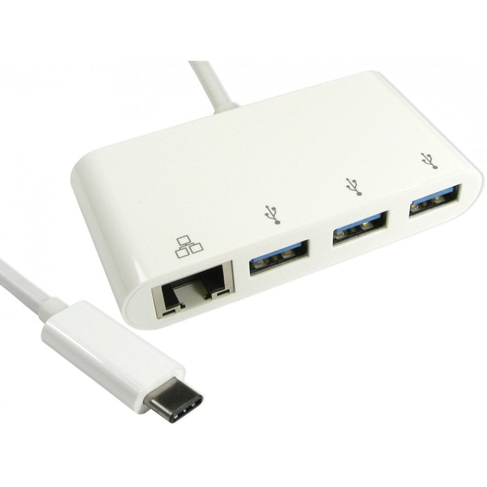 Cables Direct USB3C-ETHGHUBA laptop dock/port replicator USB 3.2 Gen 1 (3.1 Gen 1) Type-C White