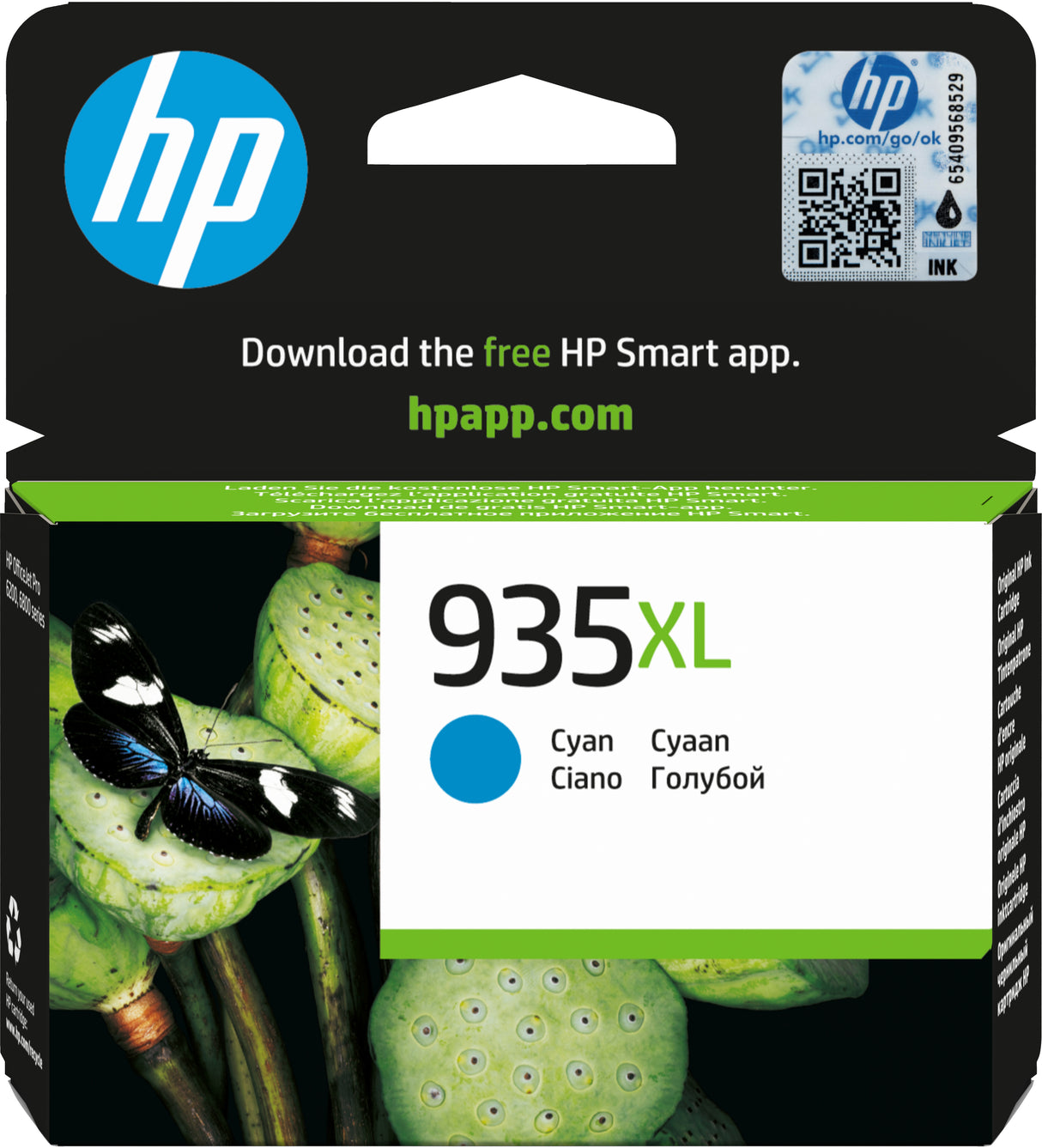 HP C2P24AE/935XL Ink cartridge cyan high-capacity, 825 pages ISO/IEC 24711 9.5ml for HP OfficeJet Pro 6230