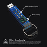 iStorage datAshur PRO 256-bit 64GB USB 3.0 secure encrypted flash drive IS-FL-DA3-256-64