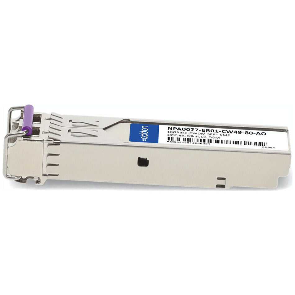 AddOn Networks NPA0077-ER01-CW49-80-AO network transceiver module Fiber optic 10000 Mbit/s SFP+ 1490 nm