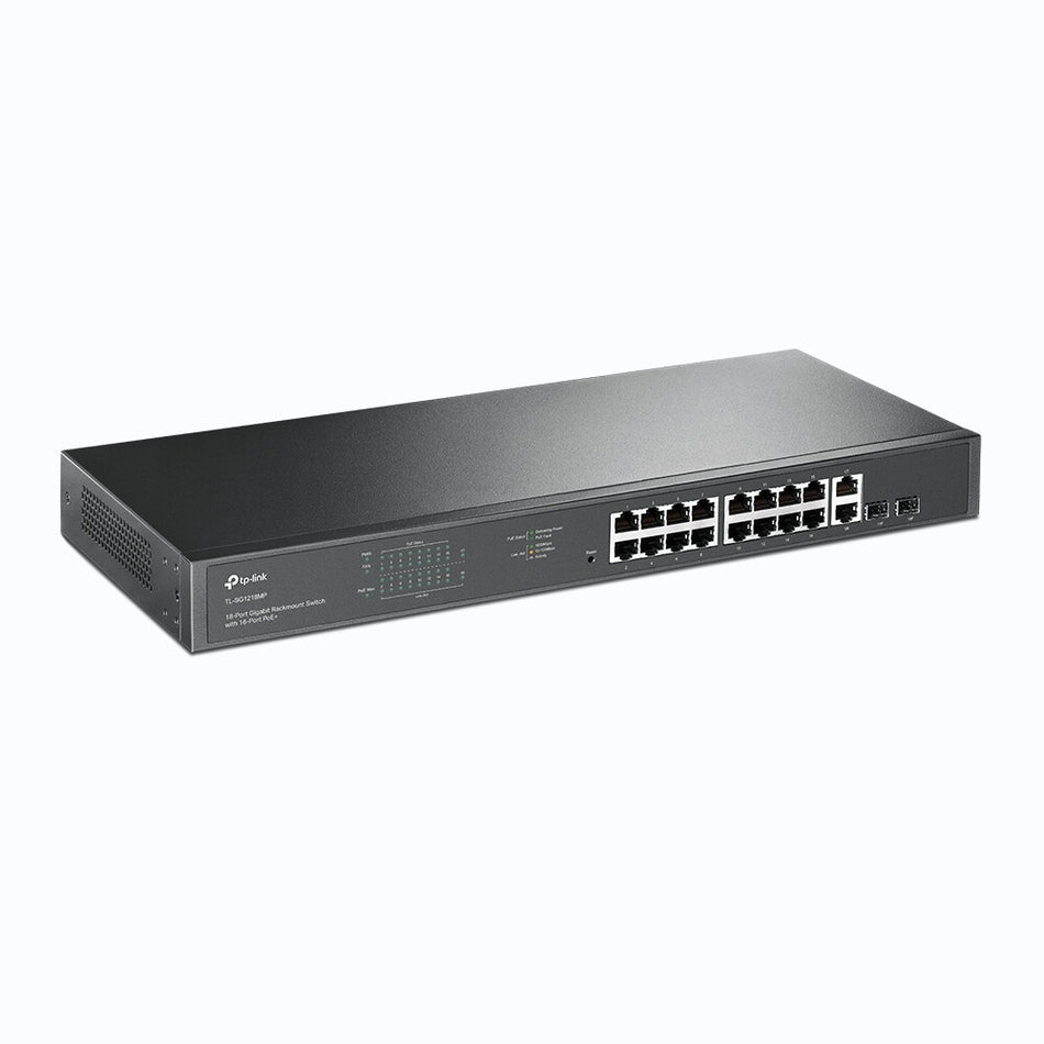 TP-Link 18-Port Gigabit Rackmount Switch with 16 PoE+