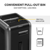 Fellowes Paper Shredder 225Ci 24 Sheet Cross Cut Shredder with 60 Litre Bin High Security P4