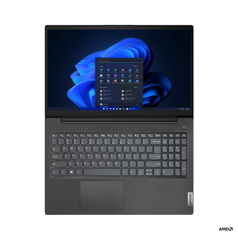 Lenovo V V15 AMD Ryzen™ 5 7520U Laptop 39.6 cm (15.6") Full HD 16 GB LPDDR5-SDRAM 256 GB SSD Wi-Fi 5 (802.11ac) Windows 11 Pro Black