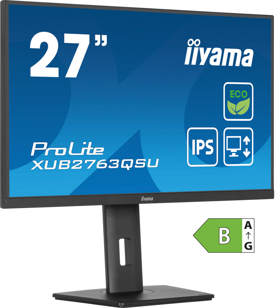 iiyama ProLite XUB2763QSU-B1 computer monitor 68.6 cm (27") 2560 x 1440 pixels Quad HD LED Black