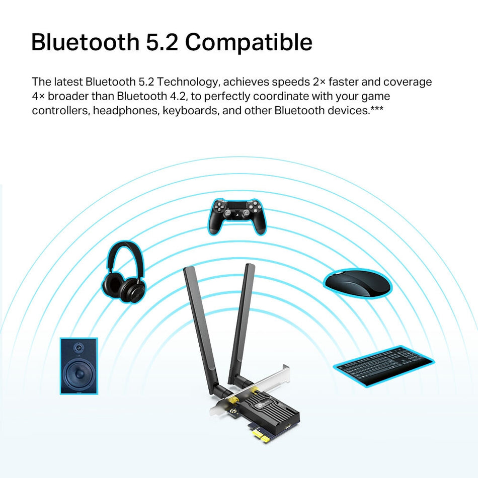 TP-Link AX1800 Wi-Fi 6 Bluetooth 5.2 PCIe Adapter