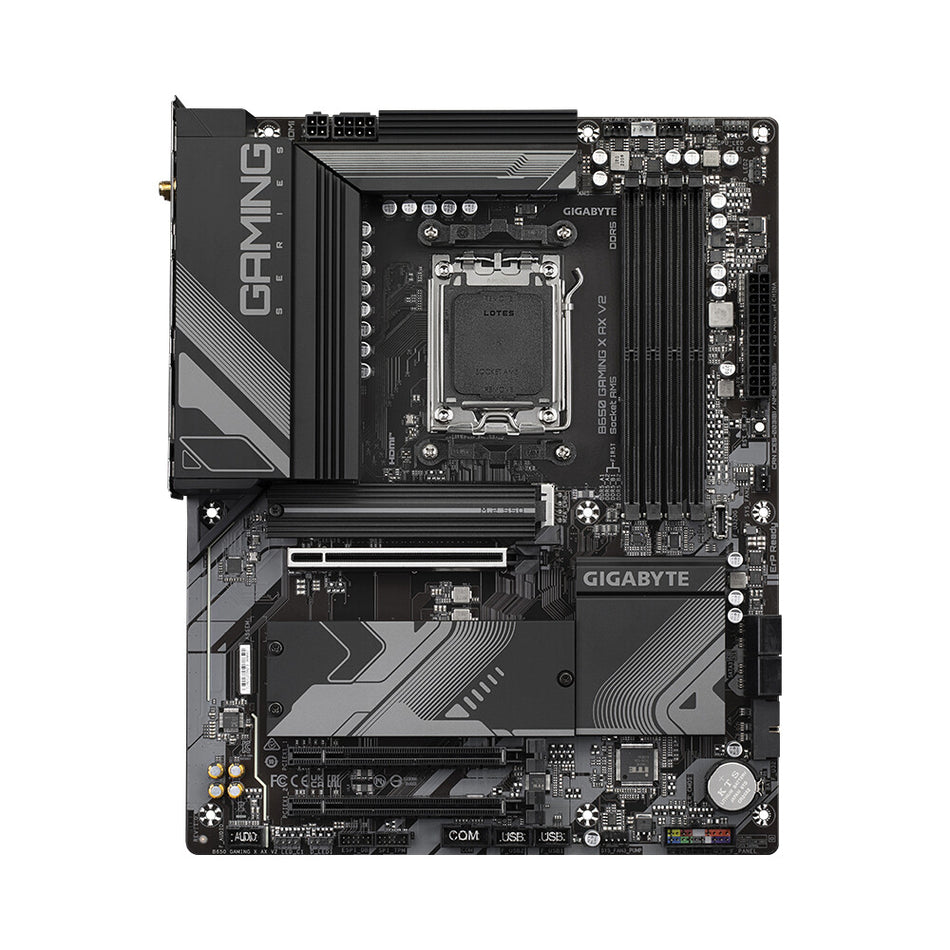 GIGABYTE B650 GAMING X AX V2 Motherboard - AMD Ryzen 9000 Series CPUs, 8+2+2 Phases VRM, up to 8000MHz DDR5 (OC), 1xPCIe 5.0 + 2xPCIe 4.0 M.2, 2.5GbE LAN, WIFI 6E, USB 3.2 Gen 2