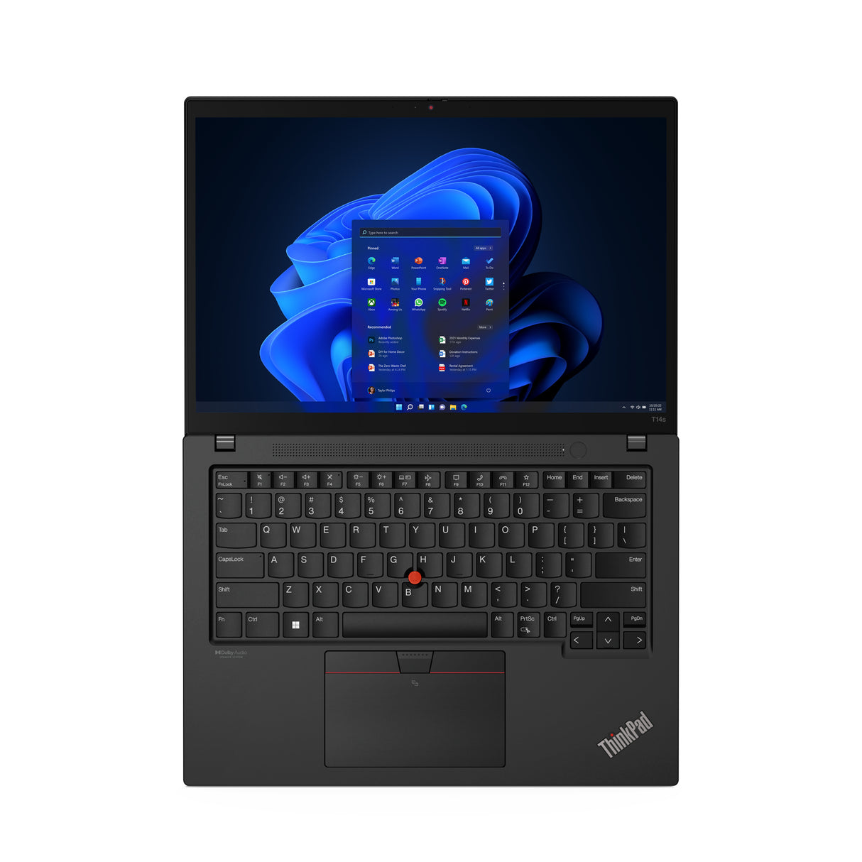 Lenovo ThinkPad T14s Gen 3 (Intel) Intel® Core™ i5 i5-1240P Laptop 35.6 cm (14") WUXGA 16 GB LPDDR5-SDRAM 256 GB SSD Wi-Fi 6E (802.11ax) Windows 11 Pro Black