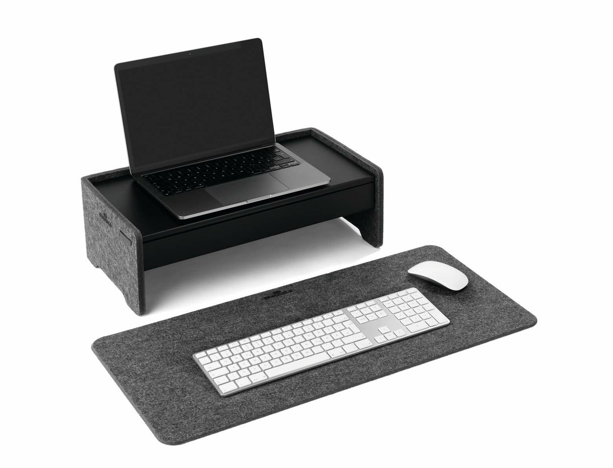 Durable 708158 desk pad PET felt Charcoal