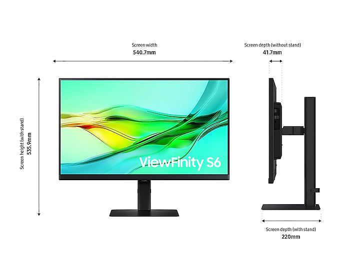 Samsung LS24D600UAU computer monitor 61 cm (24") 2560 x 1440 pixels Quad HD Black