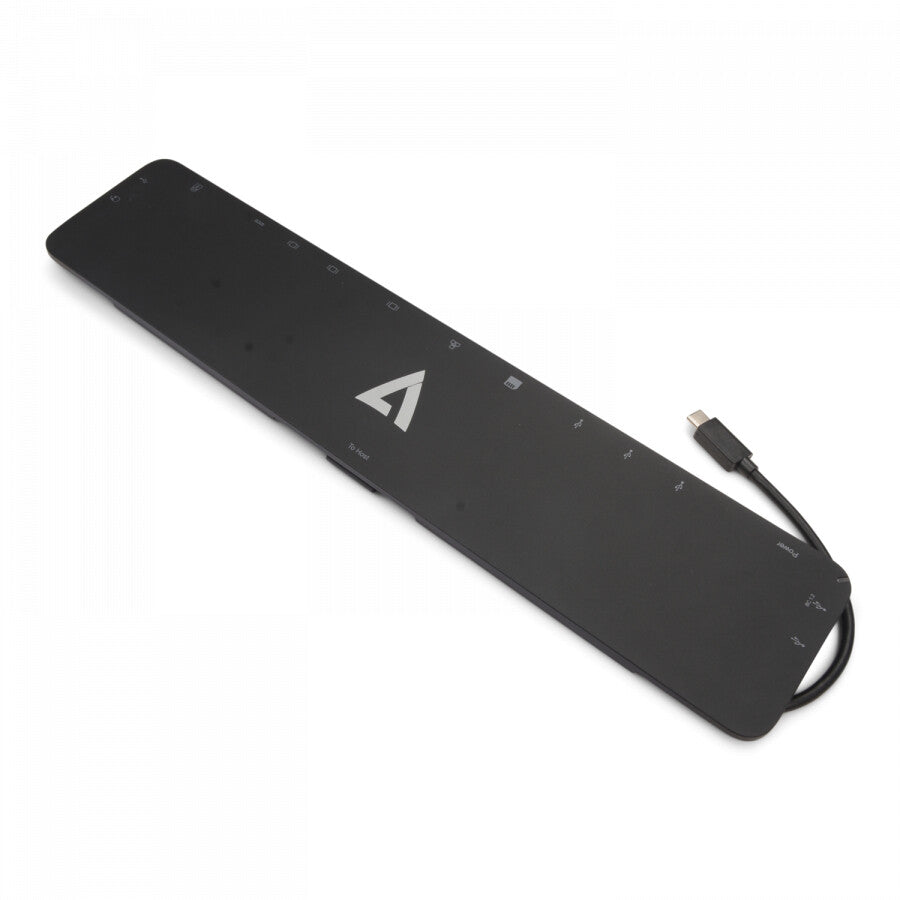 V7 DOCKUCPT01 laptop dock/port replicator Docking USB 3.2 Gen 1 (3.1 Gen 1) Type-C Black