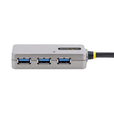 StarTech.com USB Extender Hub, 10m USB 3.0 Extension Cable with 4-Port USB-A Hub, Active/Bus Powered USB Repeater Cable, Optional 20W Power Supply Included, ESD Protection