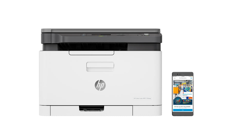 HP Laser 178nw Wireless Multifunction Color Printer, Copier, Scanner; Duplex