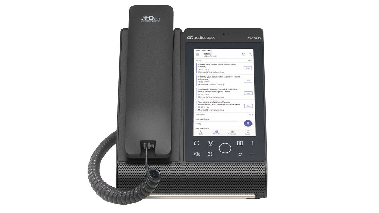 AudioCodes Teams C470HD Total Touch IP-Phone PoE GbE with integrated BT and Dual Band Wi-Fi