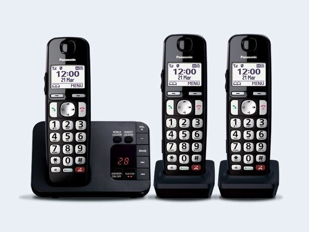 Panasonic KX-TGE823EB telephone DECT telephone Caller ID Black