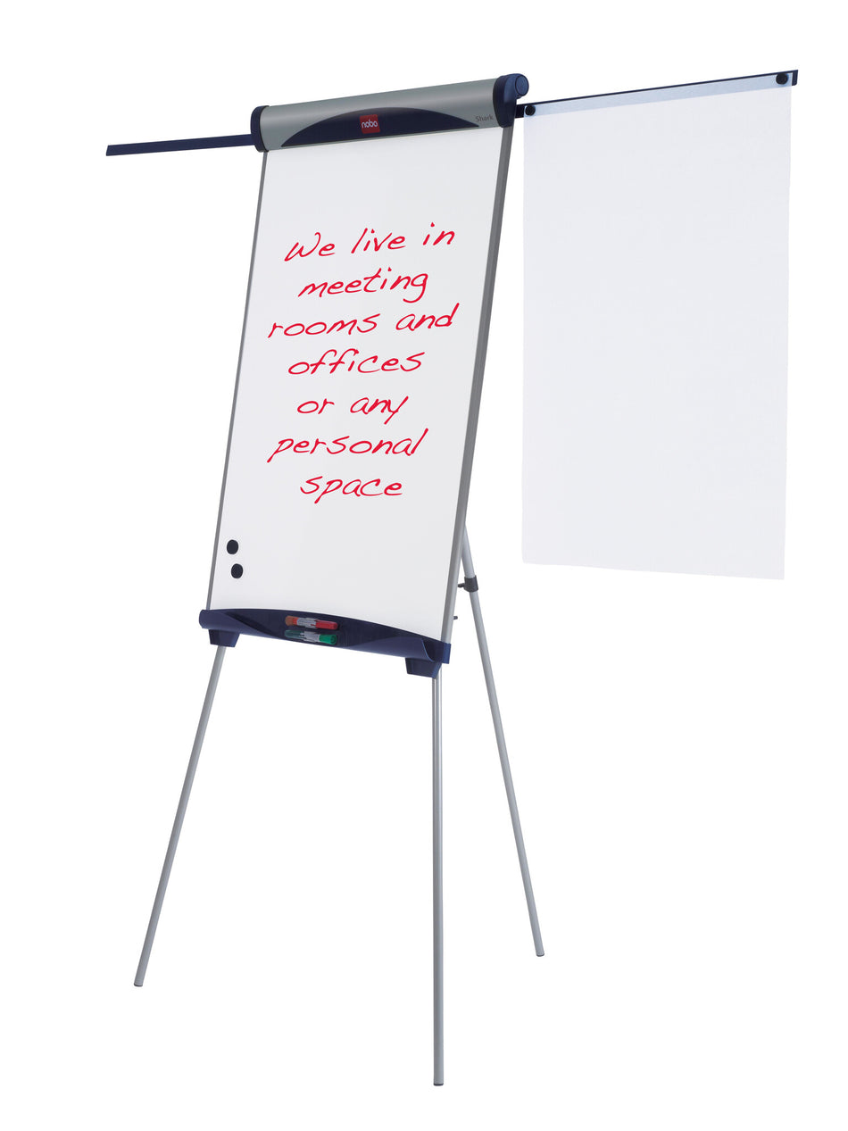 Nobo Classic Steel Tripod Magnetic Flipchart Easel with Extending Arms