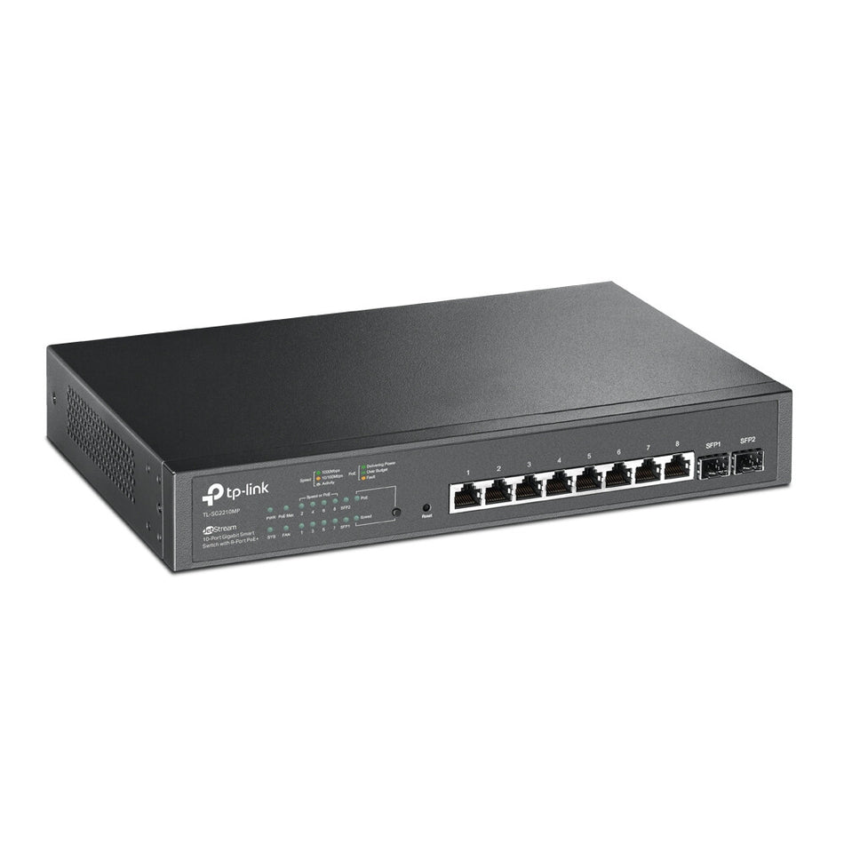 TP-Link JetStream 10-Port Gigabit Smart PoE Switch with 8-Port PoE+