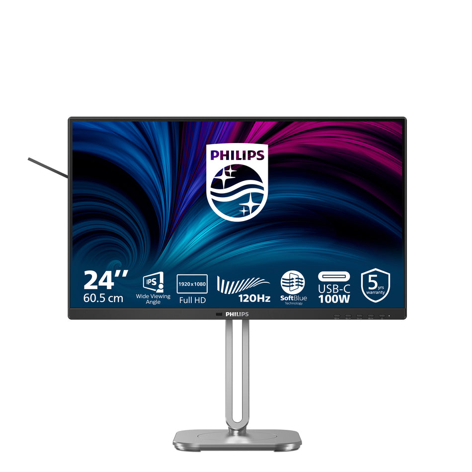 Philips 4000 series 24B2U4301/00 computer monitor 60.5 cm (23.8") 1920 x 1080 pixels Full HD LCD Grey