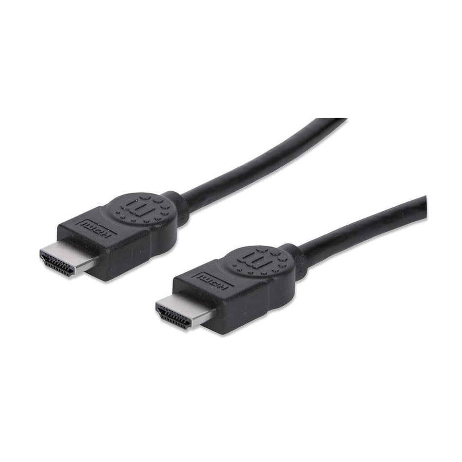 Manhattan HDMI 4K@30Hz Cable, 15m, Male to Male, Black, Ultra HD 4k x 2k, Fully Shielded, Gold Plated Contacts, Lifetime Warranty, High Speed, Equivalent to HDMM15M