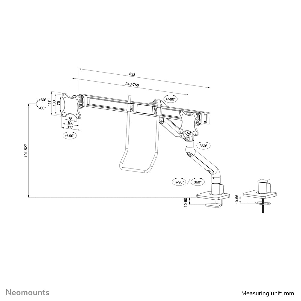 Neomounts desk monitor arm