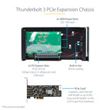 StarTech.com Thunderbolt 3 PCIe Expansion Chassis, External Enclosure W/Dual PCI Express Slots, PCIe Box for Laptops/Desktops/All-In-Ones, 8K/4K Output Via TB3/DP 1.4 Ports, For Video Capture/Fiber/Ethernet Cards