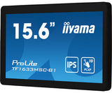 iiyama ProLite TF1633MSC-B1 computer monitor 39.6 cm (15.6") 1920 x 1080 pixels Full HD Touchscreen Black