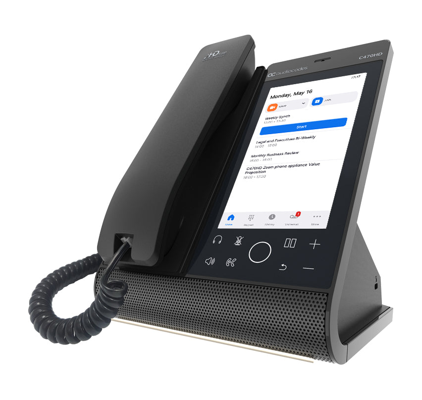 AudioCodes Teams C470HD Total Touch IP-Phone PoE GbE with integrated BT and Dual Band Wi-Fi