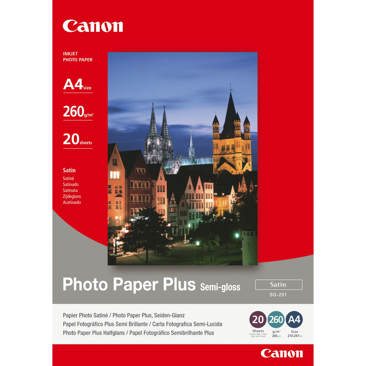 Canon SG-201 Semi-Gloss Photo Paper Plus A4 - 20 Sheets