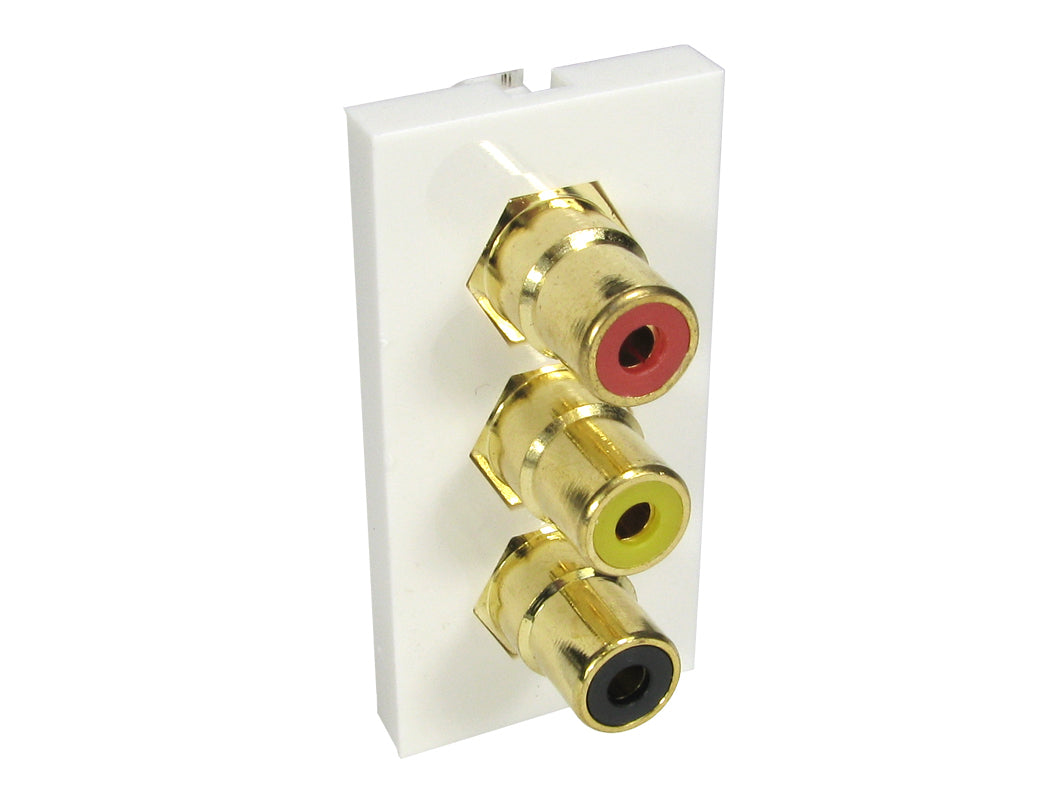 Cables Direct AV-MOD3RCA socket-outlet 3 x RCA White