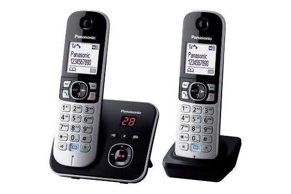 Panasonic KX-TG6822 DECT telephone Caller ID Black, Silver